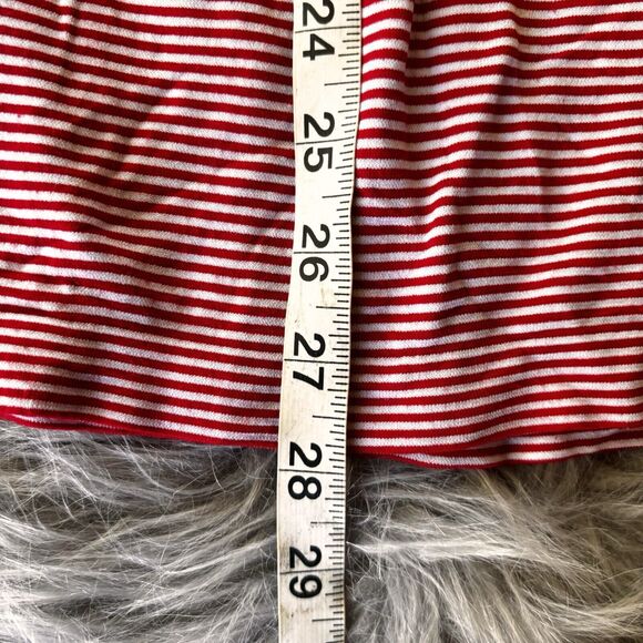 ANGIE Dress Sz S Red White Stripes Strapless Dress Midi Length Summer Tube Top - Picture 8 of 11